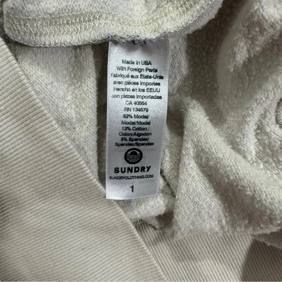 Sundry Colored Striped Raglan Long Sleeve Sweatshirt Sz 1 Sm Soft Modal Blend - Picture 5 of 13